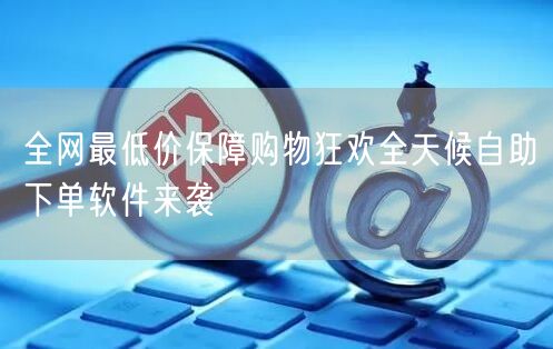 全网最低价保障购物狂欢全天候自助下单软件来袭