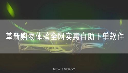 革新购物体验全网实惠自助下单软件