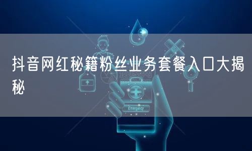 抖音网红秘籍粉丝业务套餐入口大揭秘