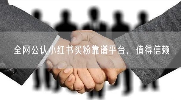 全网公认小红书买粉靠谱平台，值得信赖